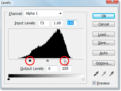 Photoshop's Levels dialog box