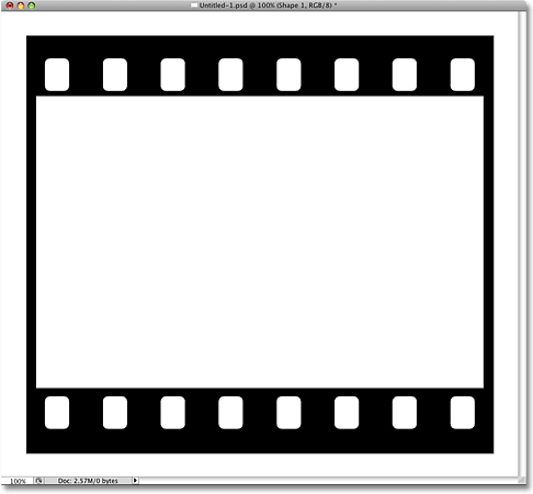 een filmstrip die in Photoshop is gemaakt.