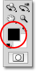  L'échantillon de couleur de premier plan dans le panneau Outils de Photoshop.