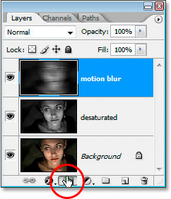 انقر فوق أيقونة Add Layer Mask