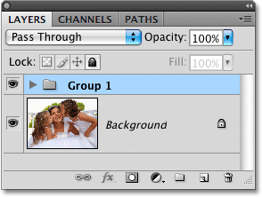 A layer group in Photoshop CS4.