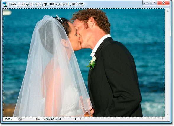 Selecting and copying the image on 'Layer 1'.