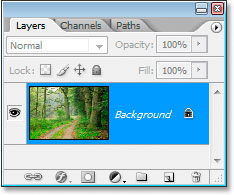 The Background layer in Photoshop's Layers palette