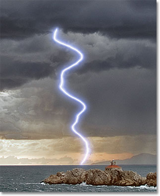 Photoshop lightning gekleurd.