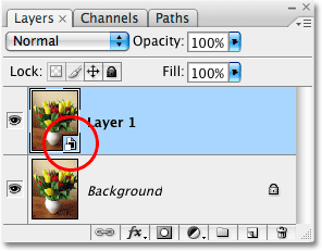 A Smart Object icon appears in the preview thumbnail. Image © 2009 Photoshop Essentials.com.