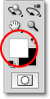 The Foreground color swatch in the Tools panel in Photoshop.