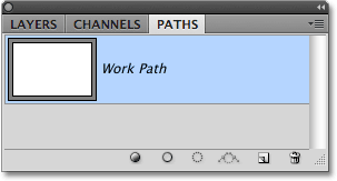 A temporary work path appears in the Paths panel.