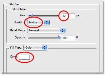 The Layer Style dialog box in Photoshop Image  © 2008 Photoshop Essentials.com..