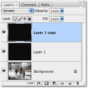 Duplicating the layer in Photoshop.