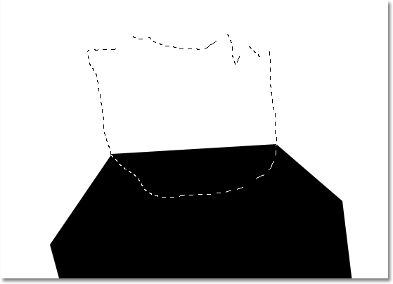 Drawing a shape with the Lasso Tool.