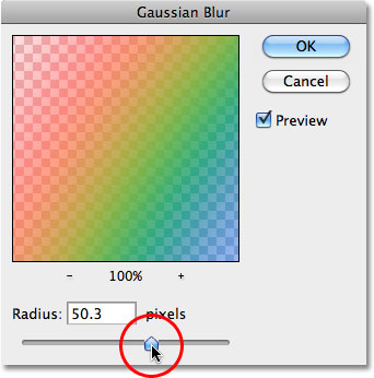 Photoshop Gaussian Blur filter. .