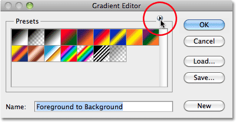 Photoshop Gradient Editor. Image © 2010 Photoshop Essentials.com.