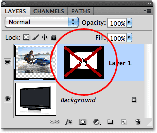 Clicking on the layer mask preview thumbnail.