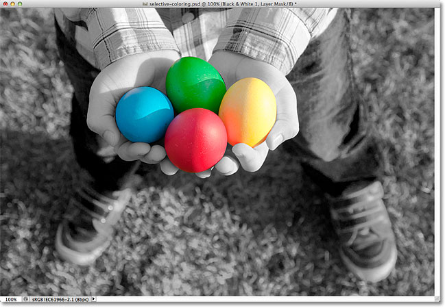 تأثير التلوين الانتقائي في Photoshop.  صورة © 2012 Photoshop Essentials.com