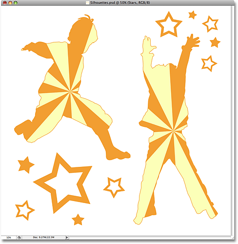 The final silhouette effect in Photoshop. Image © 2008 Photoshop Essentials.com.