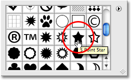 O projeto depois de adicionar mais estrelas formas com a Ferramenta Custom Shape. Imagem © 2008 Photoshop Essentials.com.