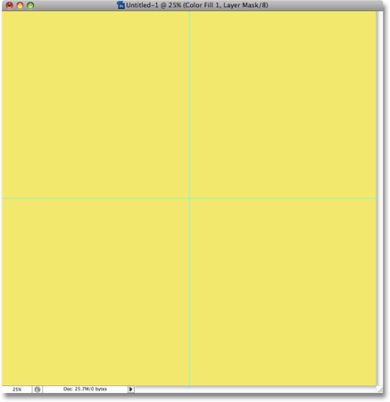 The Photoshop document is now filled with the chosen color. Image © 2008 Photoshop Essentials.com.