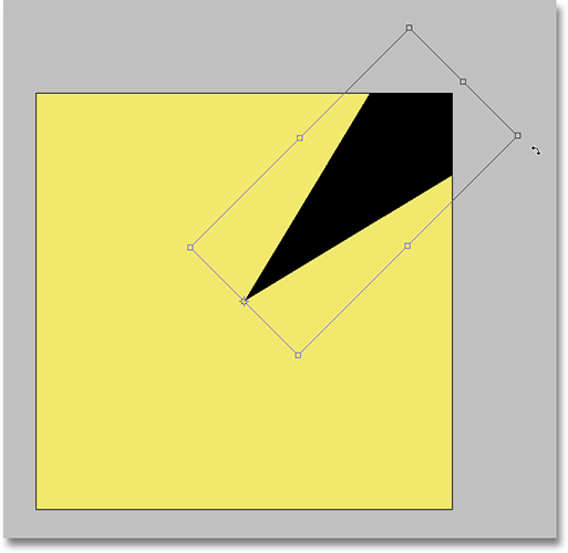 Rotate the triangle 45 degrees. Image © 2008 Photoshop Essentials.com.