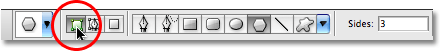 The Shape option in the Options Bar. Image © 2008 Photoshop Essentials.com.