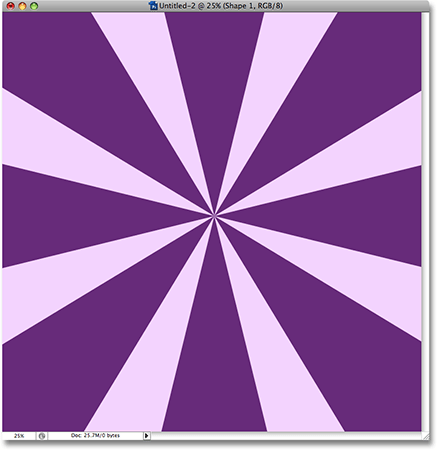 A purple starburst effect. Image © 2008 Photoshop Essentials.com.