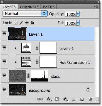 The existing layers have been merged onto a new layer.