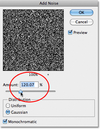 Photoshop Add Noise filter.