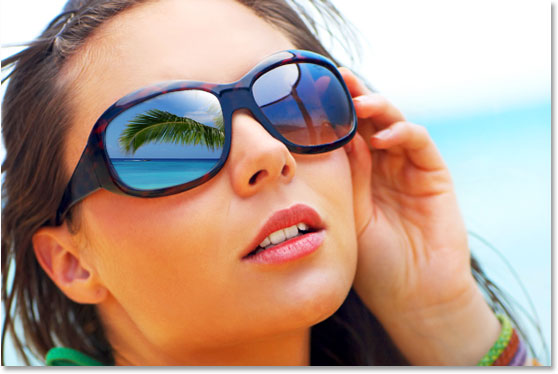 Convert glasses to sunglasses with Adobe Photoshop - Blue Sky - Online  Graphic Design School