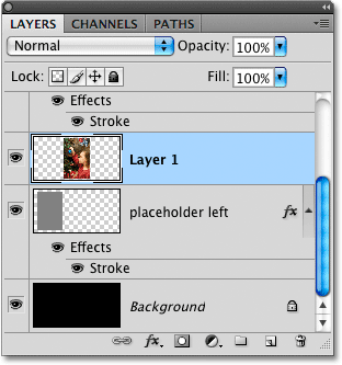 The first photo appears in the Layers panel.