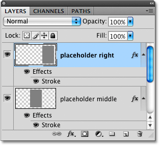 إعادة تسمية الطبقة الجديدة في لوحة Layers.