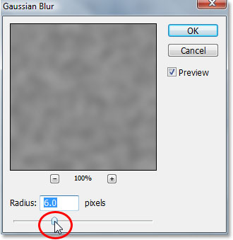 مرشح Gaussian Blur من Photoshop.