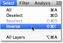 Go to Select > Inverse.