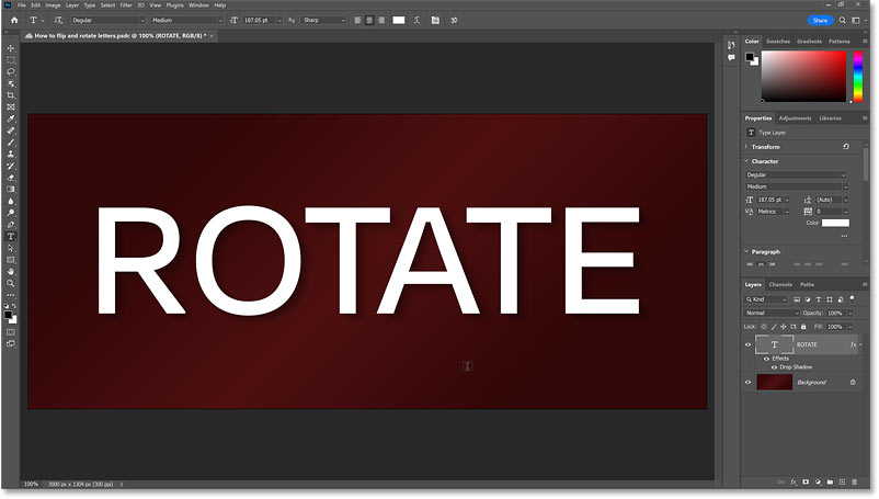 How to Flip and Rotate Letters in Photoshop