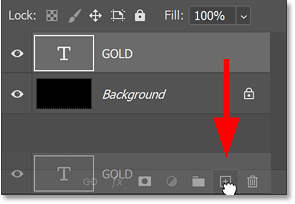 Duplicating the type layer.