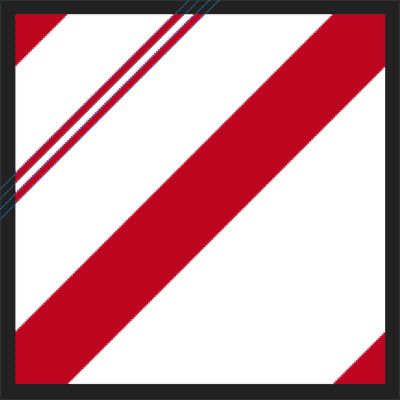 A second smaller candy cane stripe is added above the first