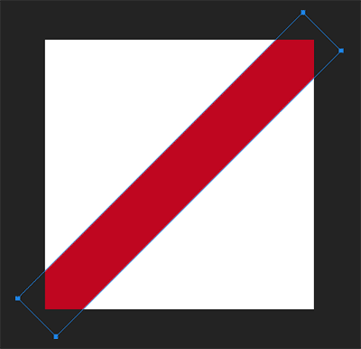 The first candy cane stripe is added in the center