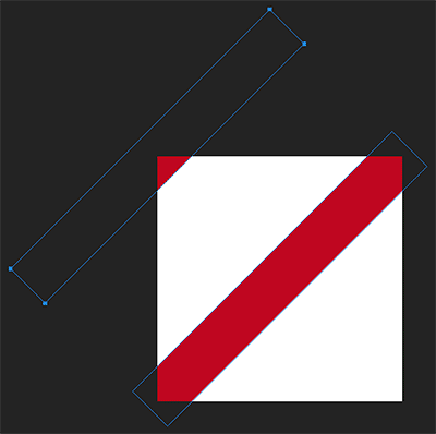 The second candy cane stripe has been added in the upper left corner