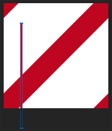 A new thinner shape is added to the candy cane pattern