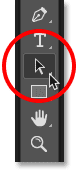 Selecting the Path Selection Tool in Photoshop