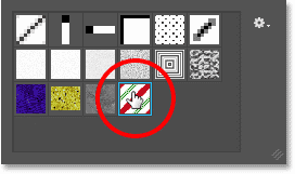 Selecting the candy cane pattern in the Pattern Overlay options