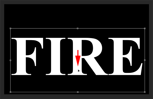 Making room for the flames by moving the text downward in the document