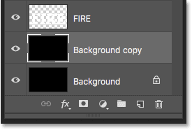 The Background copy layer appears above the original in the Layers panel