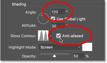 Selecting the Anti-aliased option. 