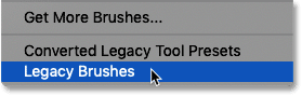 How to load the Legacy Brushes in Photoshop CC