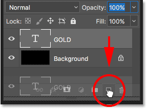 Duplicating the Type layer