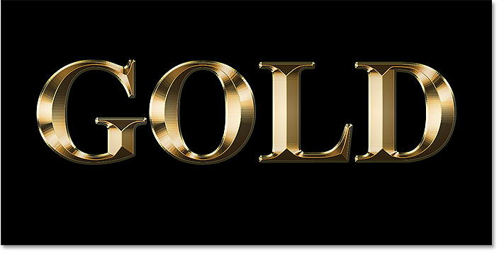 The gold text effect so far. 