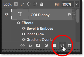 Clicking the New Layer icon in the Layers panel. 