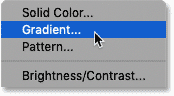 Adding a Gradient fill layer