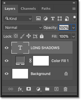 Photoshop's Layers panel showing the layers in the document