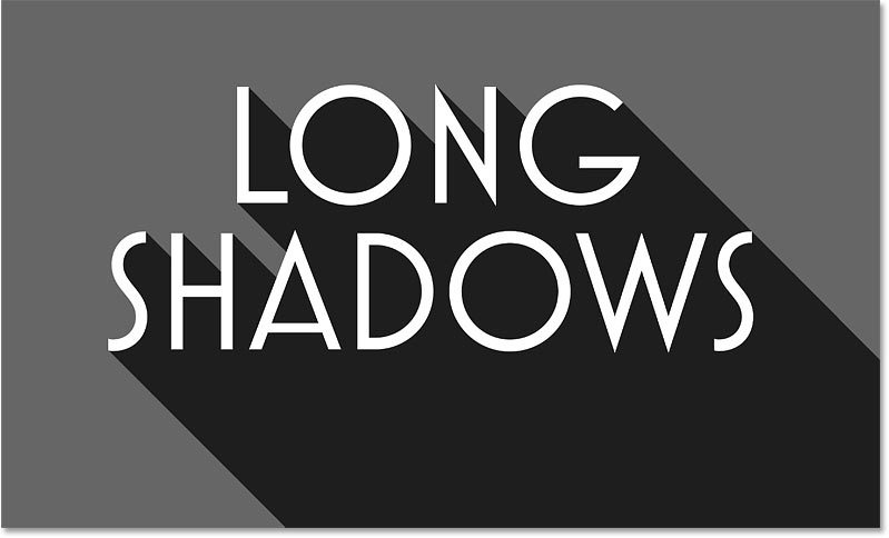 The long shadow effect with the shadow opacity lowered