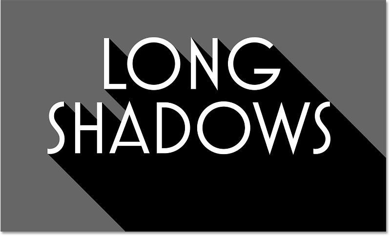 The long shadow effect after adding multiple shadow layers